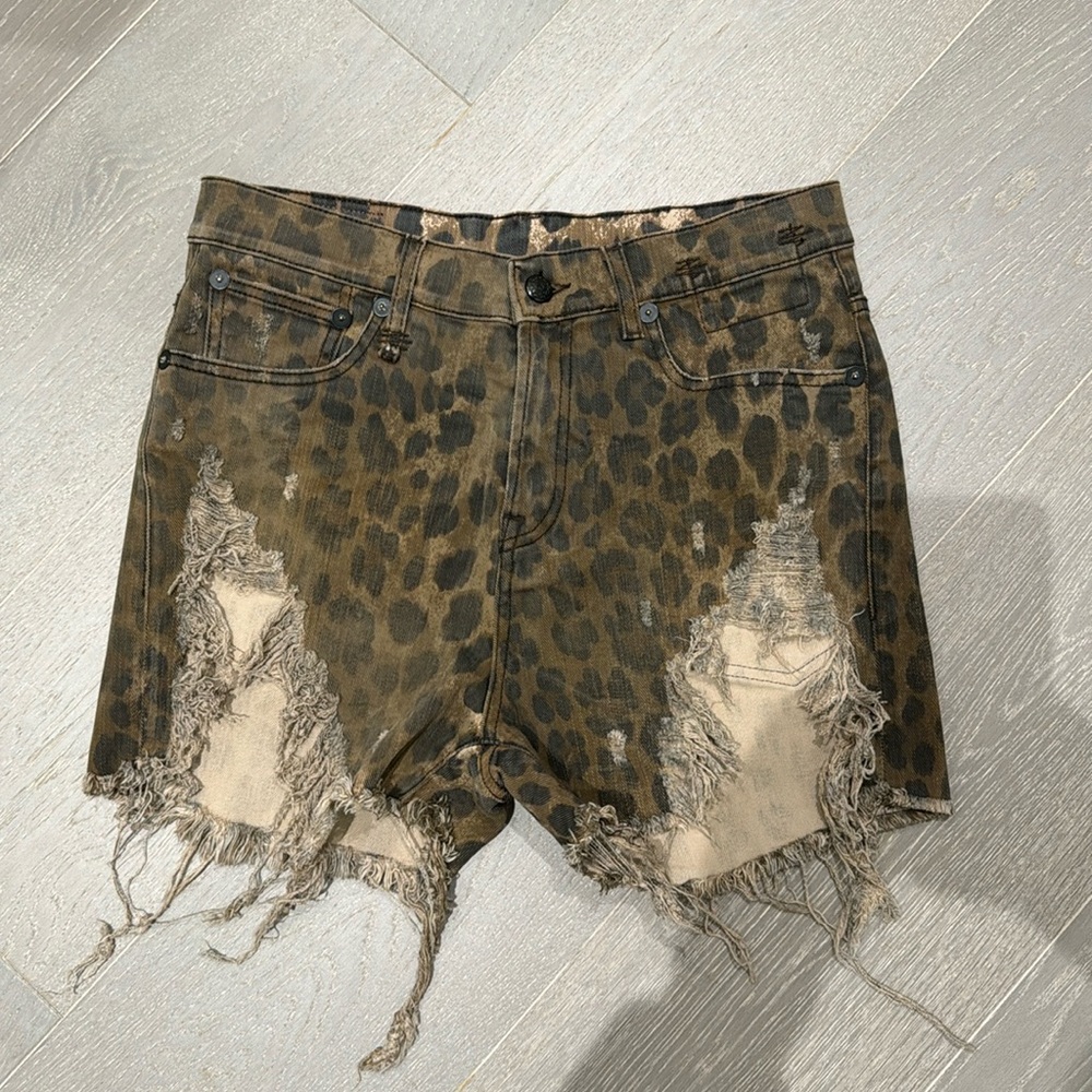 R13 denim shorts